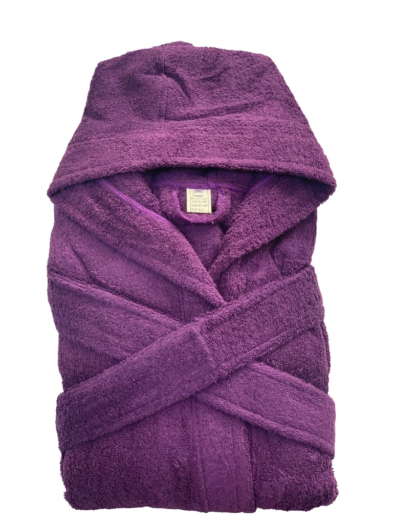 Egyptian Cotton Bathrobe - Purple