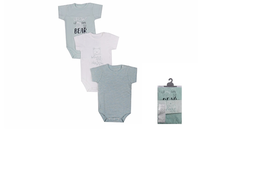 Bodysuit P/3  Short Sleeve grow bear