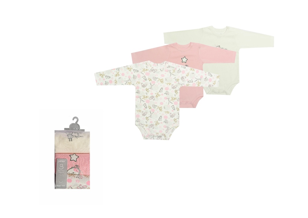 Bodysuit P/3 Long Sleeve teady bear