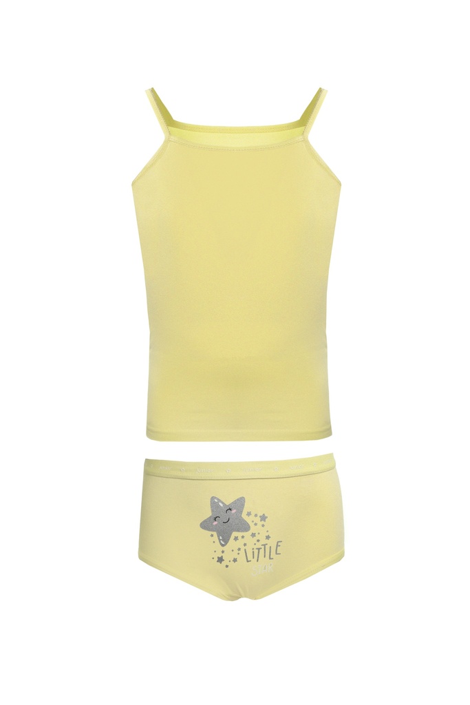 Girls'set " protal top+ panty" Yellow