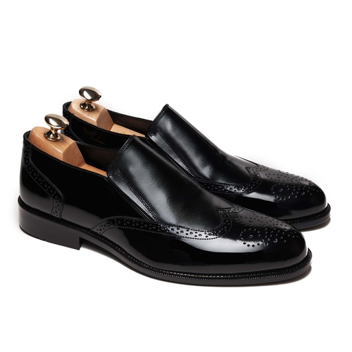 Craft Loafer Glossy Black With Satin