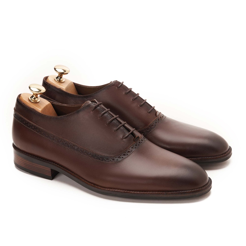 Elegant Oxford Plain Genuine Brown