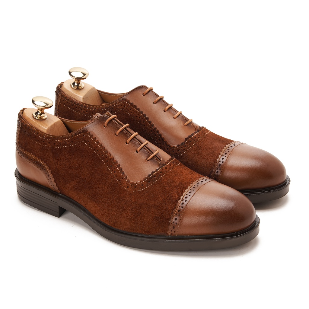 Mars Cap Toe brogue Havan Oxford with suede