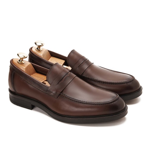 Penny Loafer College Dark Genuine Brown