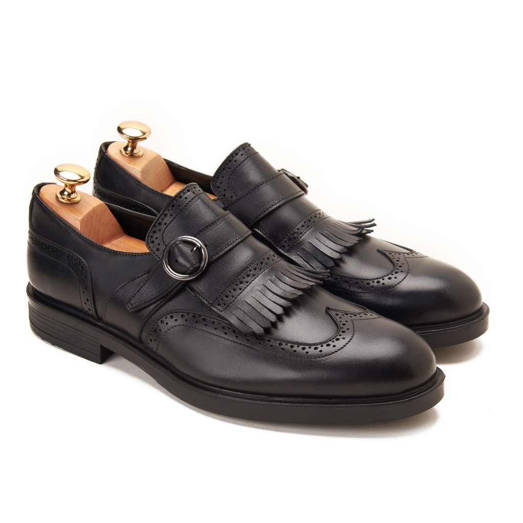 Single Monk Brogue Black