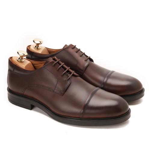 [DG1-12-Genuine Brown] Cap Toe Derby Genuine Brown