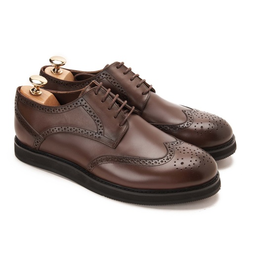 [4DBRC1-14-Genuine Brown] Smart Derby Brogue Genuine Brown