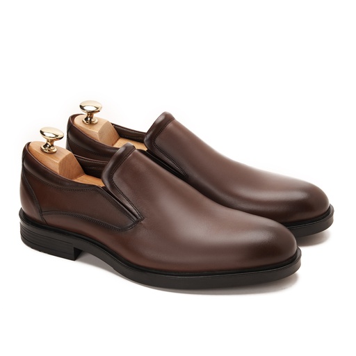 [LP1-12-Genuine Brown] Glement Slip Loafer Genuine Brown